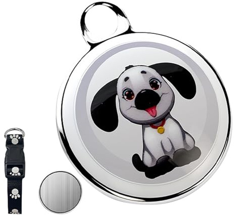Hundehalsband zur Ortung von Haustieren, IP65, funktioniert mit jedem Halsband (Android und Universal), universell Hnp127 (White, 5x5cm)