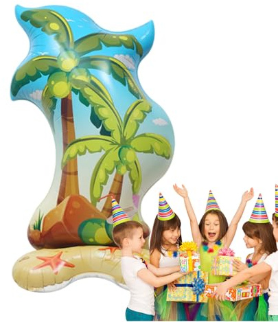Palmenballons, aufblasbare Palme aus Aluminiumfolie, niedliche Hawaii-Foto-Requisiten für Kinder und Erwachsene, Geburtstag, Babyparty, Restaurant, Versammlungen