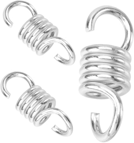 TOYZFRIENDY 3 Piezas Resortes para Hamacas Suspensión Resistente de Soporte Seguro para Colgar Hamacas y Balancines de Jardín Instalación Rápida y Capacidad de Carga Alta