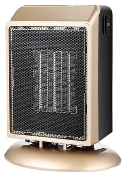 Dispositivo di riscaldamento, Mini termoventilatore portatile in ceramica PTC Smart Room a risparmio energetico da 900 W, riscaldatore elettrico for ufficio domestico(Golden)