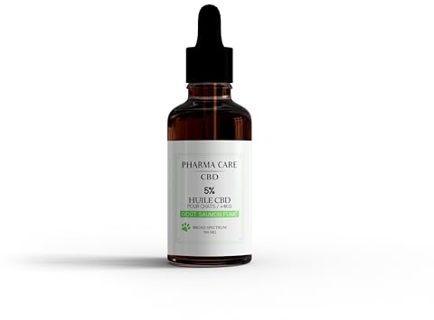 Huile végétale pour Chats 5% | Oméga 3-6-9 | Aliment complémentaire | Saveur Saumon | 10 ML | Made in France