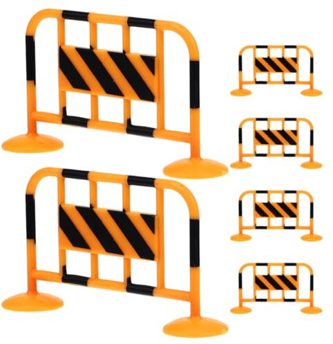 Veemoon Panneaux de Signalisation Routière Miniatures Orange 8 Pièces | Résine, Décor de Scène Miniature et Sable, Aspect Réaliste, Format Léger et Facile à Ranger