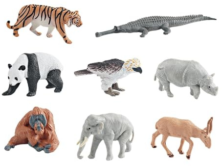 drburpily Arktische Figuren, Tierfiguren, Spielzeug, Kuchendekoration, lebensechte, realistische Zootierfiguren, lustiges und kreatives Spielset für Kinder, afrikanischer