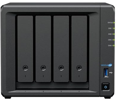 SIMPLETEK - NAS 4-Bay 3,5/2,5 ad Alte Prestazioni - Processore Quad-Core 2.2 GHz - 4GB RAM ECC (Esp. 32GB) - Doppia Porta 2.5GbE - 2 Slot NVMe SSD