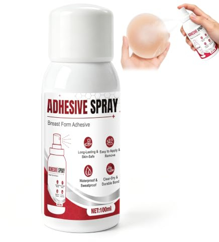 Adesivo Spray, Colla per Pelle Umana, Impermeabile e Portatile, 100ml | Spray Adesivo per Pelle Umana in Silicone, Impianti, Tape, Parrucche ed Sfx, Facile da Rimuovere, 100ml