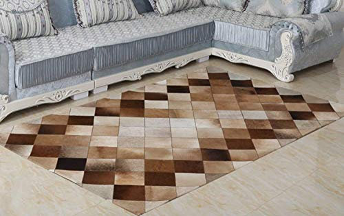 Vip-Leather NEU KUHFELL Patchwork Teppich (240 cm x 300 cm)