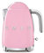 Smeg, Bollitore Elettrico KLF03PKEU 1,7 L, Filtro Anticalcare Lavabile, Autospegnimento di Sicurezza, Indicatore Livello di Acqua, Base Antiscivolo e Avvolgicavo Integrato, Potenza 2400W, Rosa