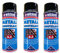 3 x WILCKENS 400ml Metall Schutzlack Spray 2in1 Rostschutz schwarz