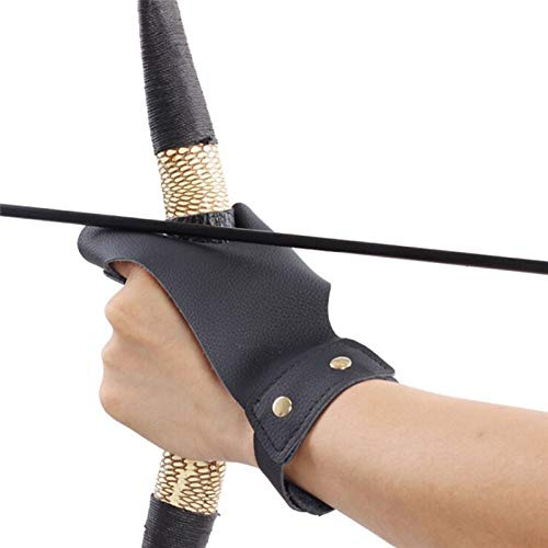 ACEXIER Protector de Dedo de Tiro con Arco, Protector de Dedo portátil de Tiro con Arco Seguro para Caza, Arco recurvo y Flecha