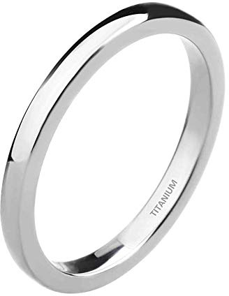 Zakk Ring Damen Herren 2mm 4mm 6mm Titan Poliert Schmal Ringe Verlobungsringe Ehering Hochzeitsringe