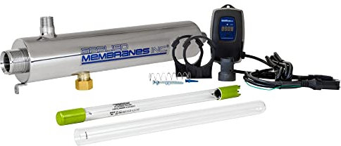 APPLIED MEMBRANES INC. Solapur - Purificador de agua ultravioleta filtro esterilizador UV para el punto de uso purificación de agua potable | 3 GPM | Serie Helios UV-SPH-3