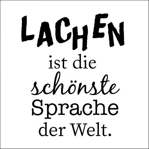 Ambiente Serviette Lunch 33x33cm Motiv: Lachen ist die schönste Sprache der Welt 20 Stück pro Packung