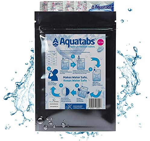 Water Purification Tablets 167mg (NaDCC) x 50 – Treat 20–25 Litres per Tablet – Camping, Travel & Emergency