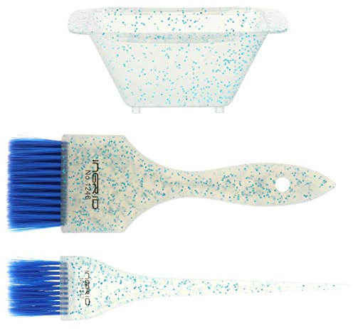 Beaupretty Haar Farbstoff Farbe Pinsel Und Schüssel Set Haar T?nung Pinsel Kamm Salon Haar F?rbung F?rben DIY Salon Werkzeug Für Haar Farbton Sterben F?rbung Hause Barber Blau