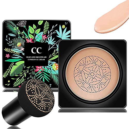 Mushroom Head Air Cushion & BB Cream CC Cream Liquid Foundation Concealer - Lasting, Moisturizing Makeup Base for Even Skin Tone - Natural Finish