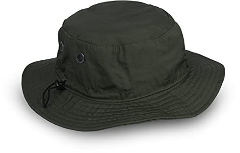 Storfisk fishing & more Buschhut mit Gummizug, 4 Belüftungslöcher, UV-Schutz 50+, Farbe :Oliv