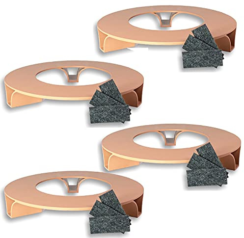 terraced® - 4er Set - Untersetzer Blumentopf inkl. Filzgleiter – Recycling Material - Made in Germany - Parent (Terrakotta)