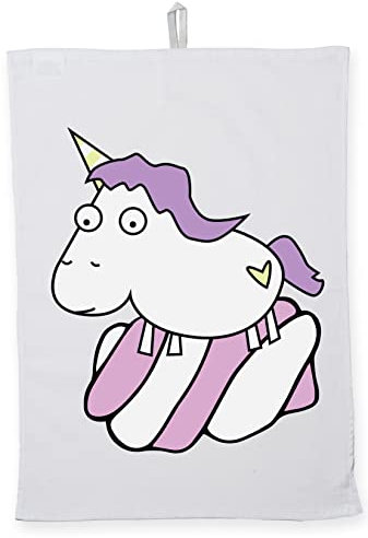 Hippowarehouse Unicorn candy Tea Towel Eco Printed Dish Cloth Kitchen accessory 50cmx70cm 100% Cotton