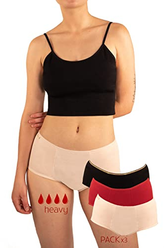 Cool Period Culotte Menstruelle Ultra Absorbante en Coton, Incontinence et Fuite Urinaire Légère Pour Femme, Sous-Vêtements de Protection, Règles Lavables, Marque Française