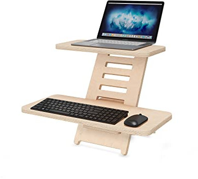 Stehschreibtisch Aufsatz | Stehpulte | Holz | Laptopständer | Ständer | Stehtisch | Rednerpult | Schreibtischaufsatz | Höhenverstellbar | Made in EU (Natürlich)