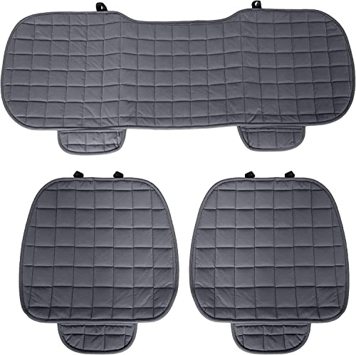 Rebeca Shop 3-tlg. Universaler Auto-Sitzbezug | Sitzschutz 2 Vordersitze und 1 Rücksitz | Protector Comfort Automotive Innenkissen (Grau)