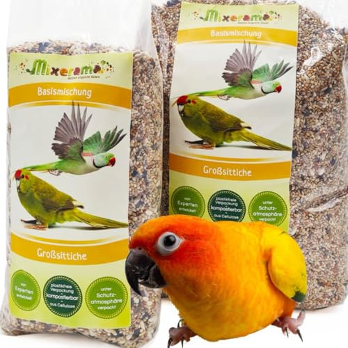 Mixerama Großsittiche Basismischung - natürliches Futter für Großsittiche Sittichfutter Vogelfutter Größe 1 kg