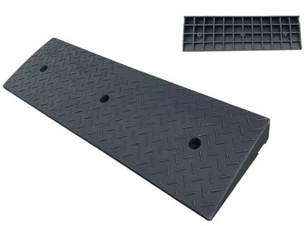 DILEER Bordsteinrampe für 10 cm 11cm 14cm 15cm19cm hohe Stufen aus Robustem Gummi- und Kunststoffmaterial Hebebühne Hebeplattform Auffahrt Plattform，450 kg Belastbarkeit, Schwarz