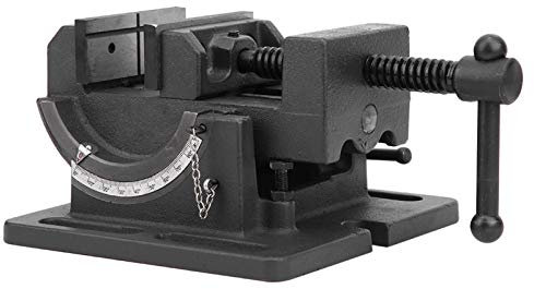 Schraubstock Bohrmaschinen, Schwenkbarer Tischschraubstock mit Winkel Werkstatt Parallelschraubstock Kippbar Maschinenschraubstock Bohrschraubstock für Werkbank Ständerbohrmaschine