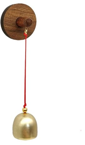 Campana de entrada de la puerta de la tienda – campanilla de puerta, campanilla eólica de madera | Campana creativa vintage adhesiva para porche, inauguración de la casa, puerta de granero