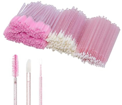 ANNAFRIS 300pcs Brosses à Cils Brosse à Sourcils Pinceaux Lèvre Applicateur Micro Brosse à Lèvres(Brush Kit-B)