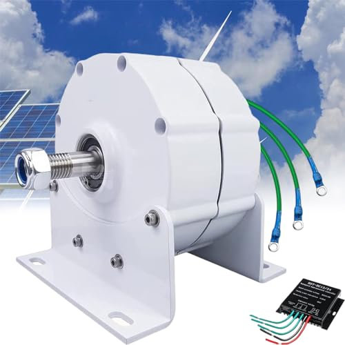 Fablestoryem Generatore a Magneti Permanenti Senza Ingranaggi da 12000W, Generatori di Alternatori CA a Bassa velocità 12V-220V con Utilizzo di Base, per Turbine Eoliche,120V