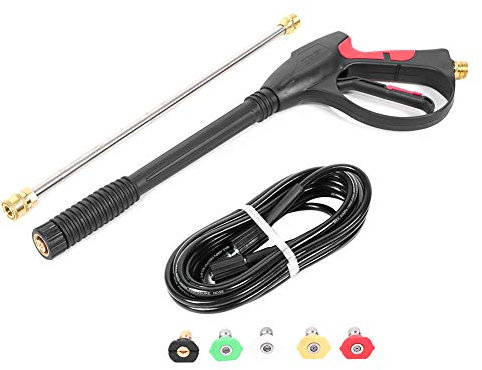 XTevu 3000PSI Lavadora a Presión de Chorro de Agua para Auto para Mantenimiento de Limpieza Automática con Tubería de Agua de 8 m, Pistola Lavadora de Alta Presión con 5 Boquillas