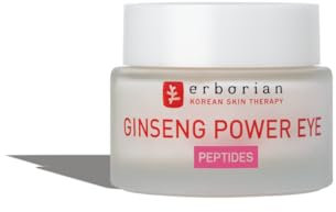 Erborian - Ginseng Power Eye - Crème Contour des Yeux Lissante Anti-Âge - Lutte contre les Rides et les Ridules - Soin du Visage - Cosmétique Coréen - 15 ml