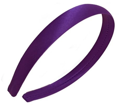 Blausky 2 pezzi Cerchietti in raso da donna, larghezza 2 cm, fascia per capelli in raso, fascia per capelli a tinta unita, fascia per capelli antiscivolo colorata, accessorio per capelli francese per