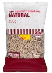 Pipas girasol naturales Hacendado peladas Paquete 200 g Pack 2