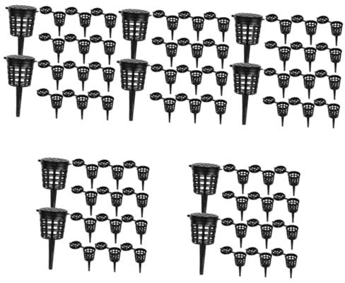 Yardwe 5 Juegos Abono Para Bonsái Fertilizante Orgánico Para Bonsais Contenedor De Fertilizante De Jardín Cesta De Orquídeas Red De El Plastico Black 100 Uds * 5