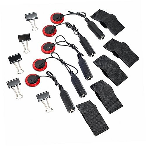 Vaguelly 5stücke Mikrofon Pickup Für Gitarre Violine Banjo Und Professioneller Piezo Tonabnehmer Mit Klinkenstecker Und Kabel Für Akustische Instrumente