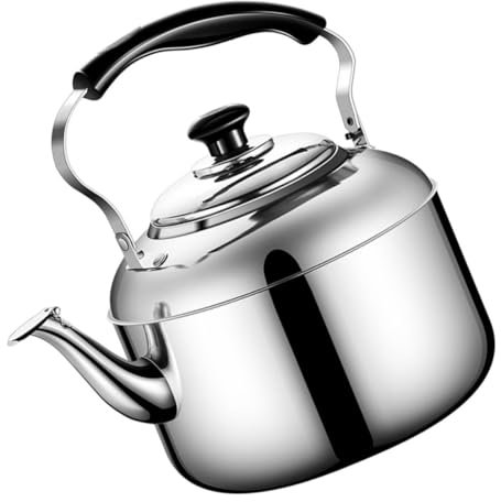 Didiseaon Bouilloire Sifflante Inox 5l 430 Acier Inoxydable Signal Sonore Compatible Induction Usage Domestique Bouilloire à Eau