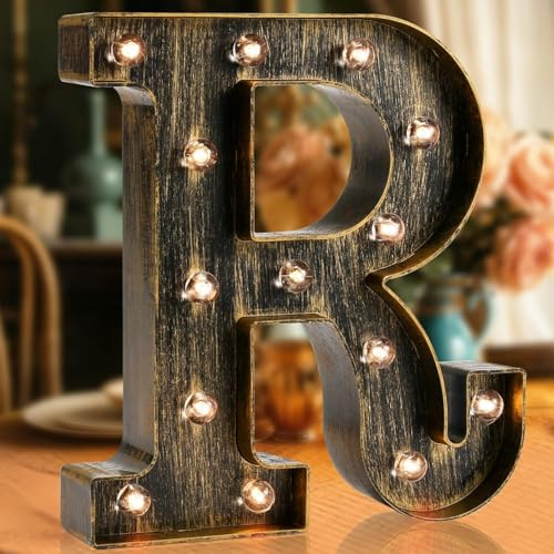 LED Marquee Letter Lights, Light Up Letters Glitter Alphabet Letter Sign Battery Powered for Night Light Birthday Party Wedding Girls Gifts Home Bar Christmas Decoration