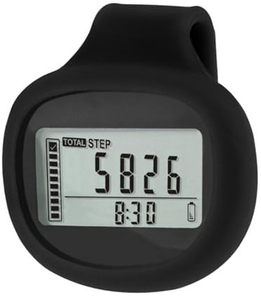 30g Walking Device - Step Counter, Clip On Digital Pedometer with Clear LCD | Portable Mile Logger, Fitness Movement Recorder with Belt Clip and Lanyard for Daily Outdoor Exercise