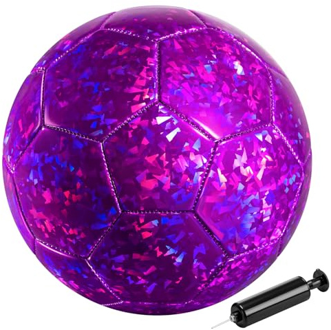 Vastoy Glitter Size 3 Football for Kids Ages 3-8, Outdoor Garden Toy