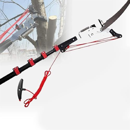 Pole Pruning Saw, Telescopic Pole Saw Tree Pruner 18 Feet & 24 Feet Aluminum Alloy Steel Blade(18ft)