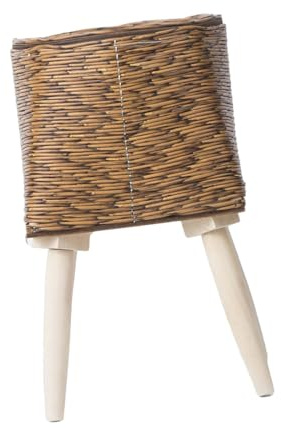 Xinsheinelry Vaso per piante dall'aspetto luminoso in vimini artificiale in rattan intrecciato, elegante vaso da fiori per la decorazione della casa e il soggiorno