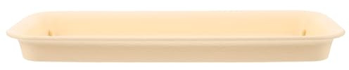 FUNOMOCYA Sottovaso Rettangolare in Plastica Vassoio Rettangolare Base per Vaso da Fiori Sottovaso per Piante Beige