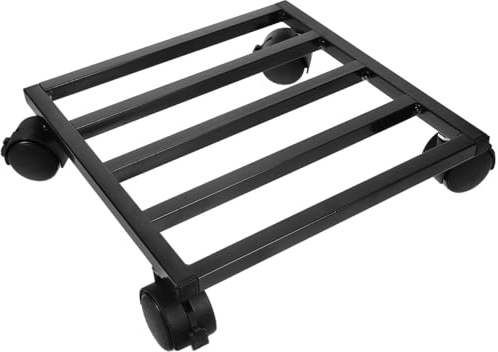 Angoily Support à Plantes en Fer 25 CM avec roulettes Mobiles Base Carrée Robuste pour Pots Lourds Support Roulant Polyvalent Intérieur et Extérieur