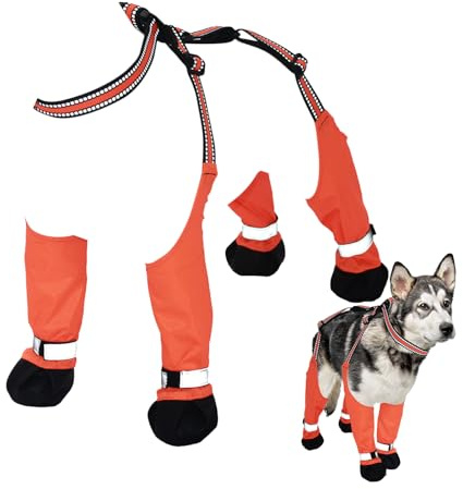 Hundeboot – Polyester, verstellbare Aufhängung, wasserdichtes Design | Schutzstiefel mit bequemer Passform, Hundeschuhe für Walks, Outdoor-Aktivitäten, Stage-Leistungen, All-Wetterschutz