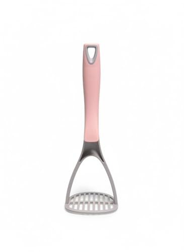 Écrase-Purée Manuel Ergonomique Haute Résistance – Presse-Purée Léger avec Manche Antidérapant – Idéal Pommes de Terre, Légumes et Purées Maison (rose)