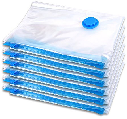 Schramm® 6 Stück Vakuumbeutel Aufbewahrungsbeutel 6er Pack 80x60cm Verstauungsbeutel Vakuum Beutel Kleiderbeutel Beutel