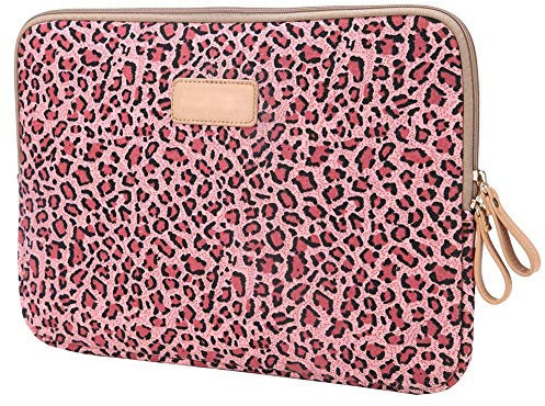 Leopard Print Laptop Notebook MacBook iPad Case Bag Sleeves, 11.6 Inch Cover Sleeve Bag for MacBook/Laptops/Notebooks/Ultrabooks/Netbooks,Red