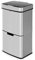 Hailo Öko Vario XL Sensor Mülltrennsystem 54l - 2x25 l + 1x4 l - Vollautomatische Deckelöffnung - Anti-Fingerprint Mülleimer vollautomatisch - Smart Mülleimer - Sensor Mülltrenner - Edelstahl